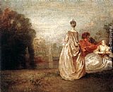 Jean-Antoine Watteau Two Cousins painting